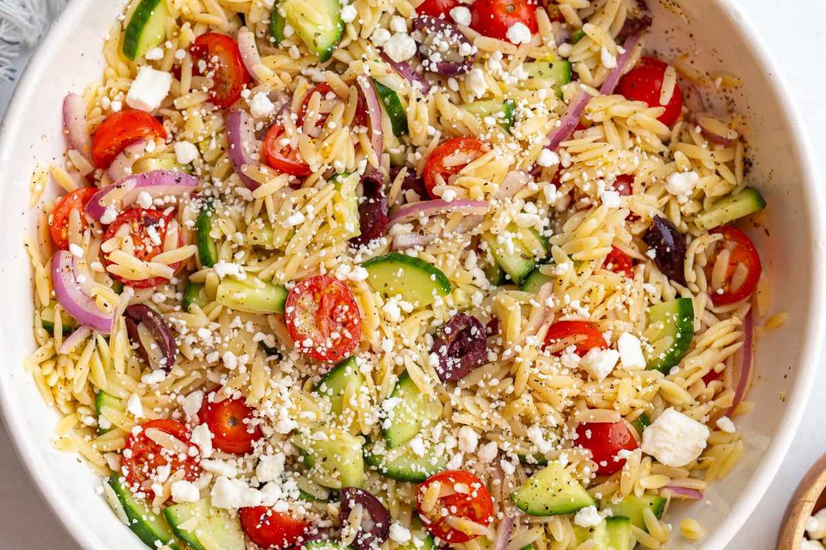This Fresh Greek Orzo Salad Is Always a Hit