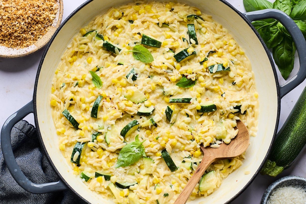 Corn and Zucchini Orzo Is My Favorite Easy Summer Dinner