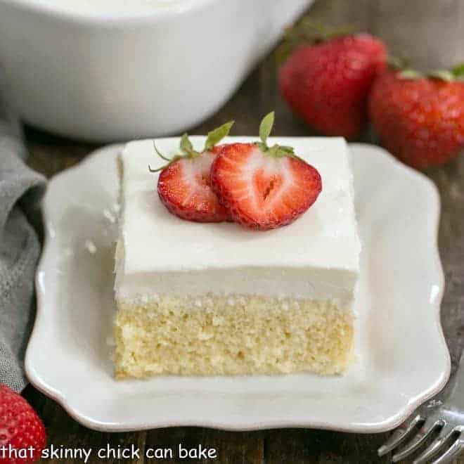 Authentic Tres Leches Cake - Cool & Custardy - That Skinny Chick Can Bake