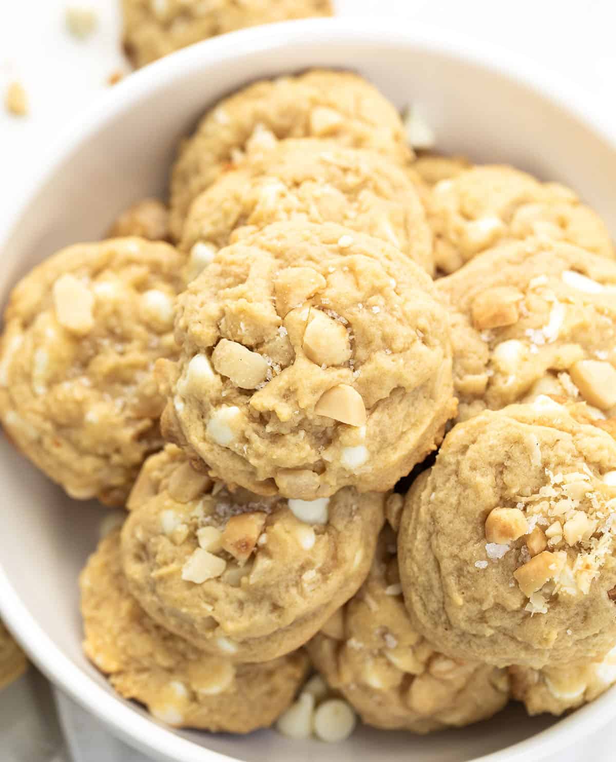 Salted Honey White Chocolate Macadamia Nut Cookies