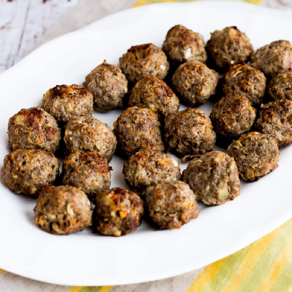 Baked Greek Meatballs with Feta