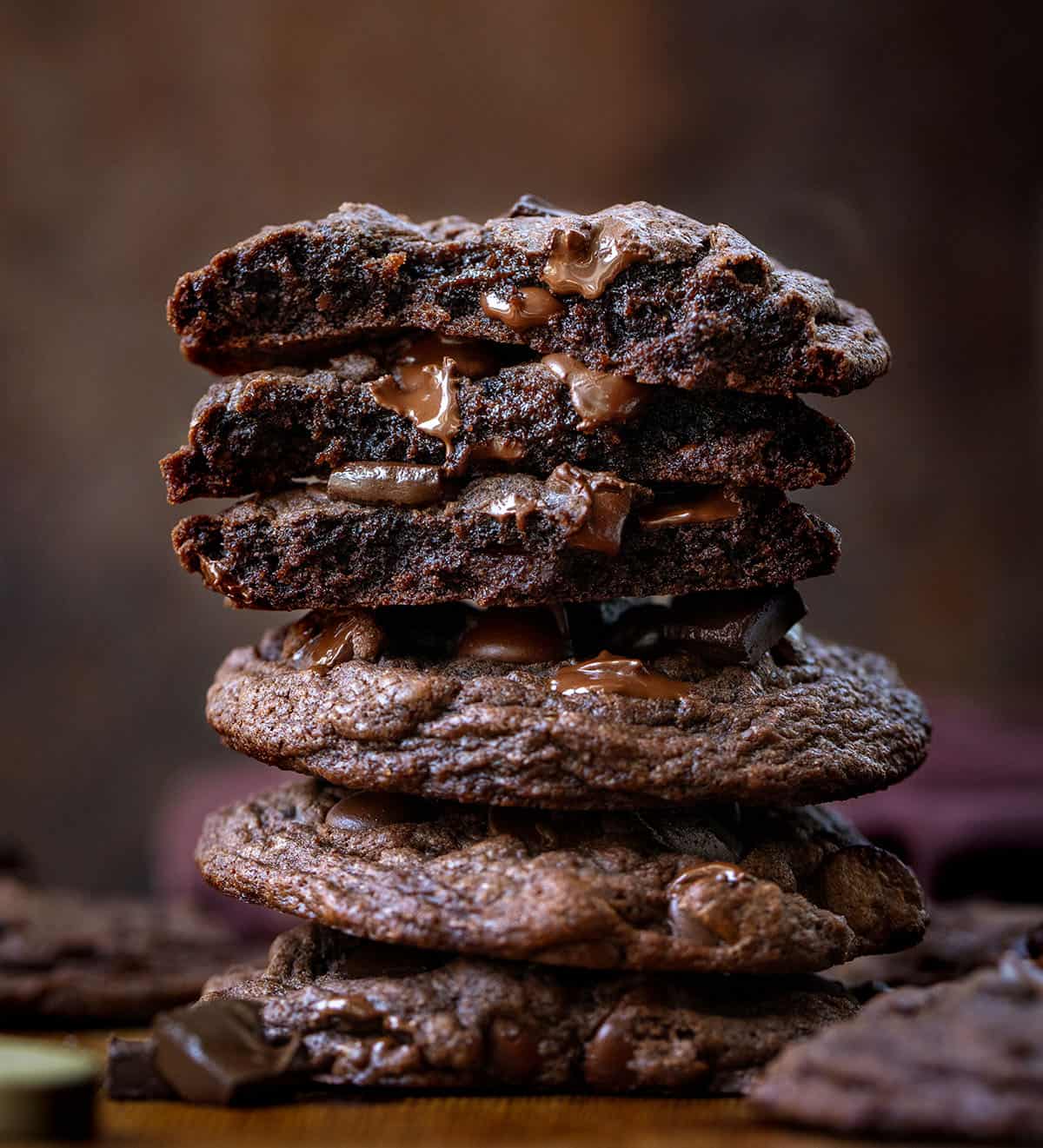Bloomed Cocoa Chocolate Chip Cookies (Rich Double Chocolate)