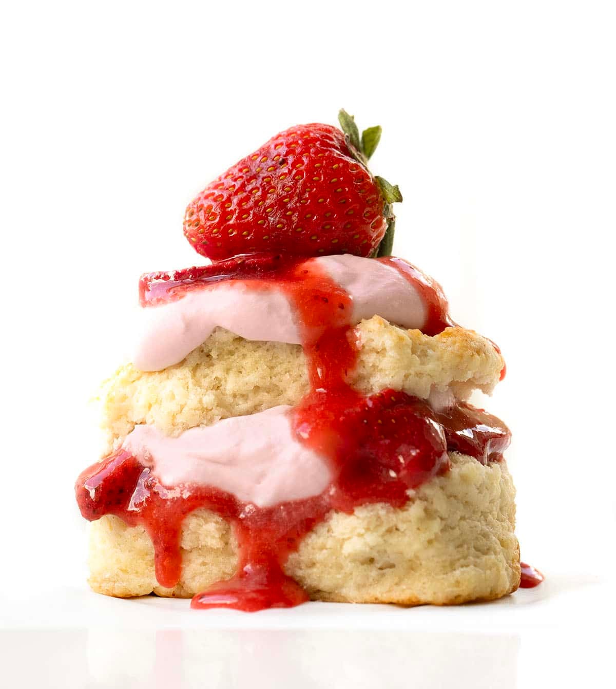 Strawberry Shortcake with Strawberry Stabilized Whipped Cream