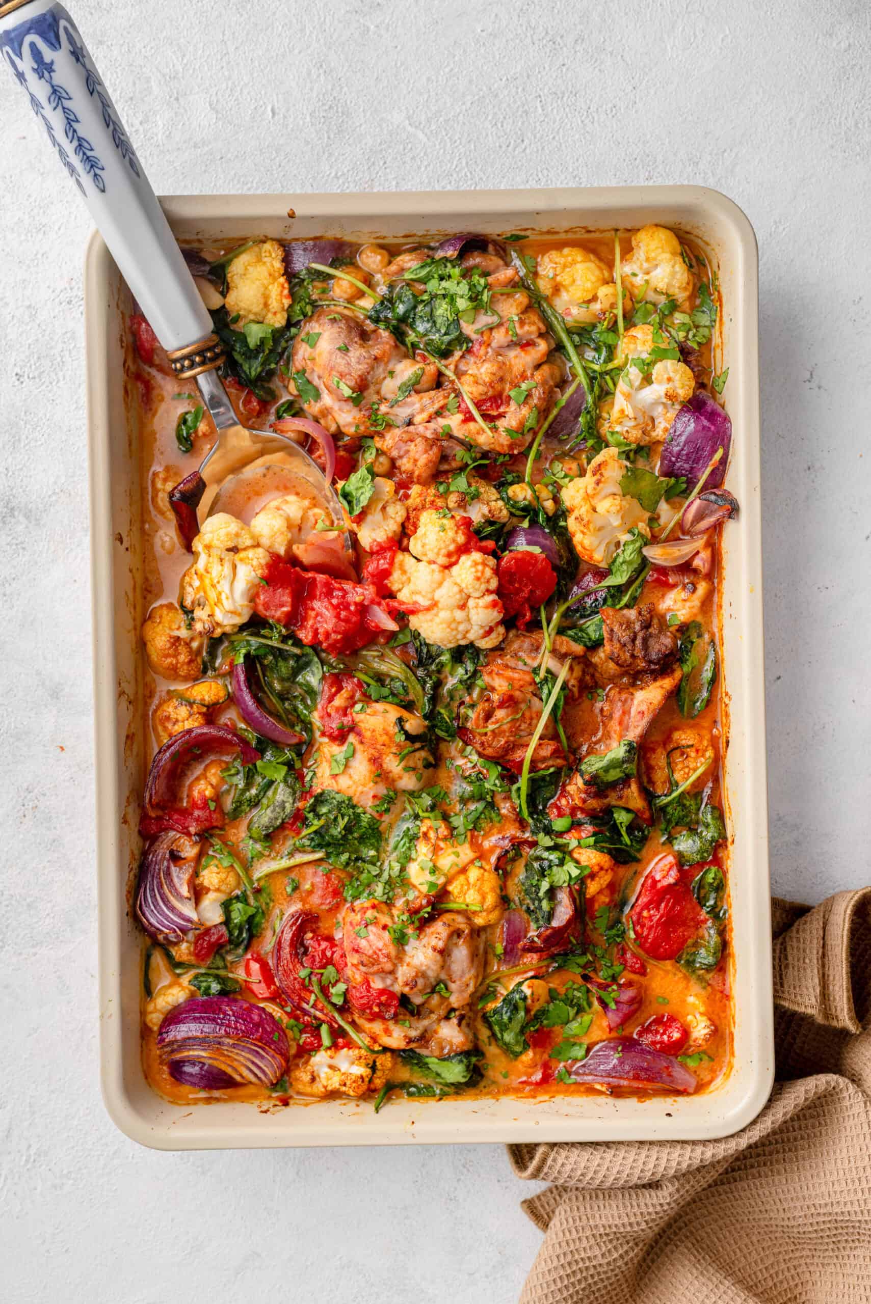 One-Pan Mild Chicken Curry Traybake
