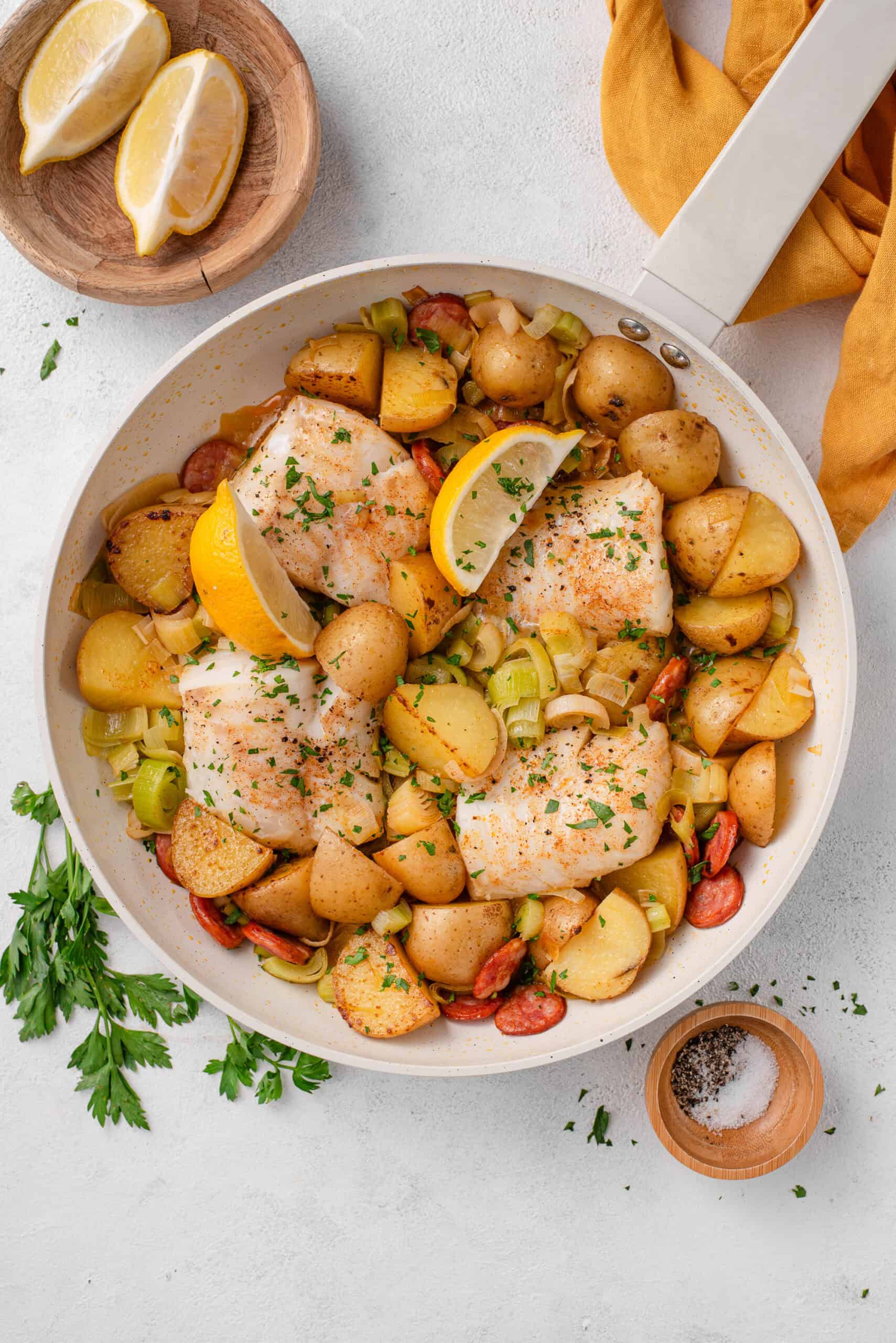 One-Pan Cod and Chorizo