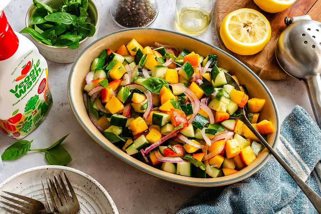 Cucumber Peach Salad