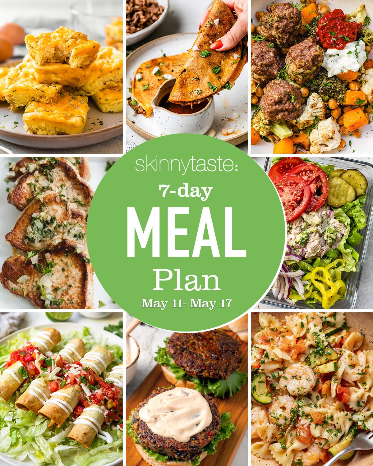Free 7 Day Healthy Meal Plan (May 11-17)