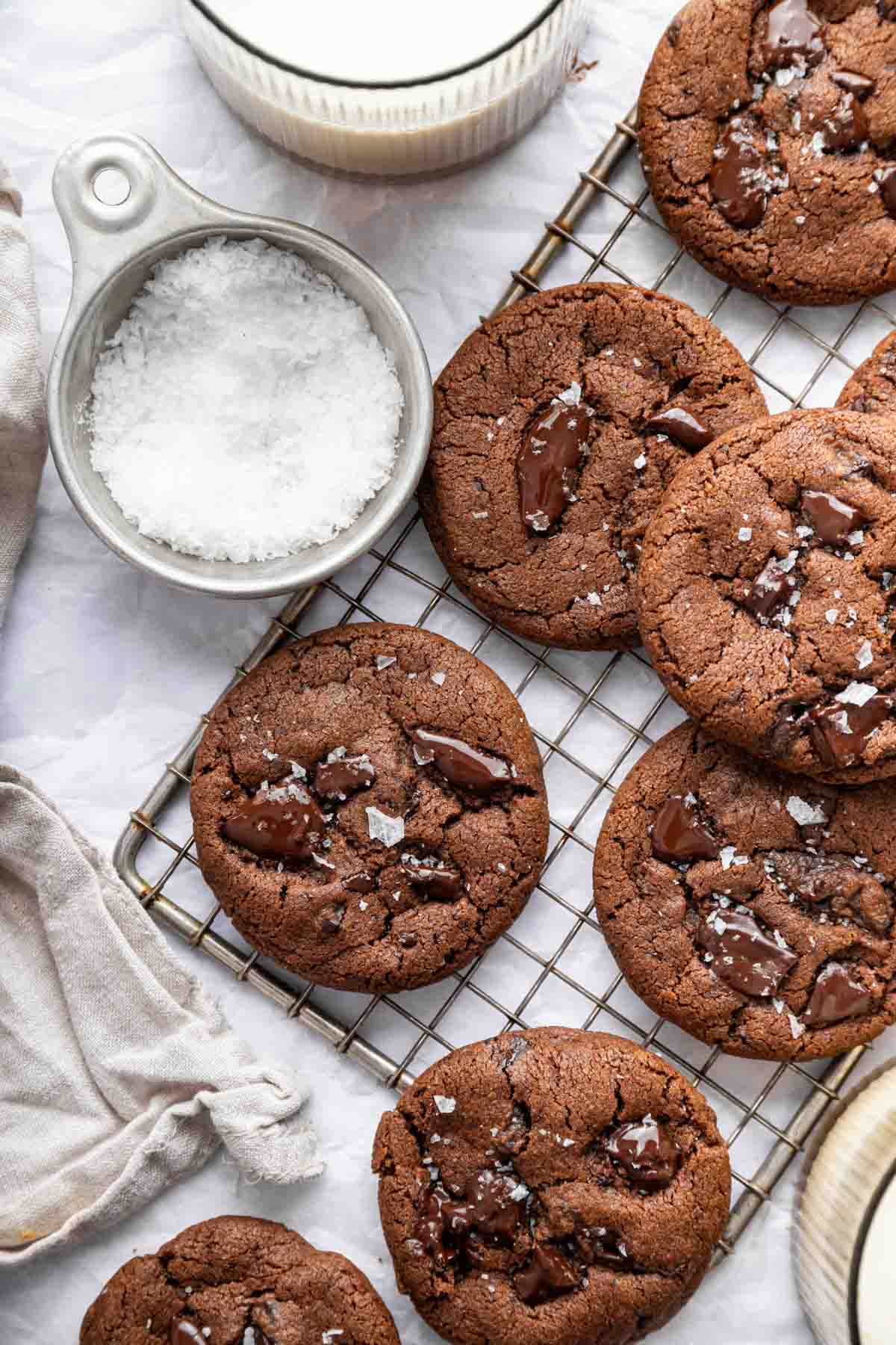 Double Chocolate Chip Cookies (makes 6) - Dessert for Two