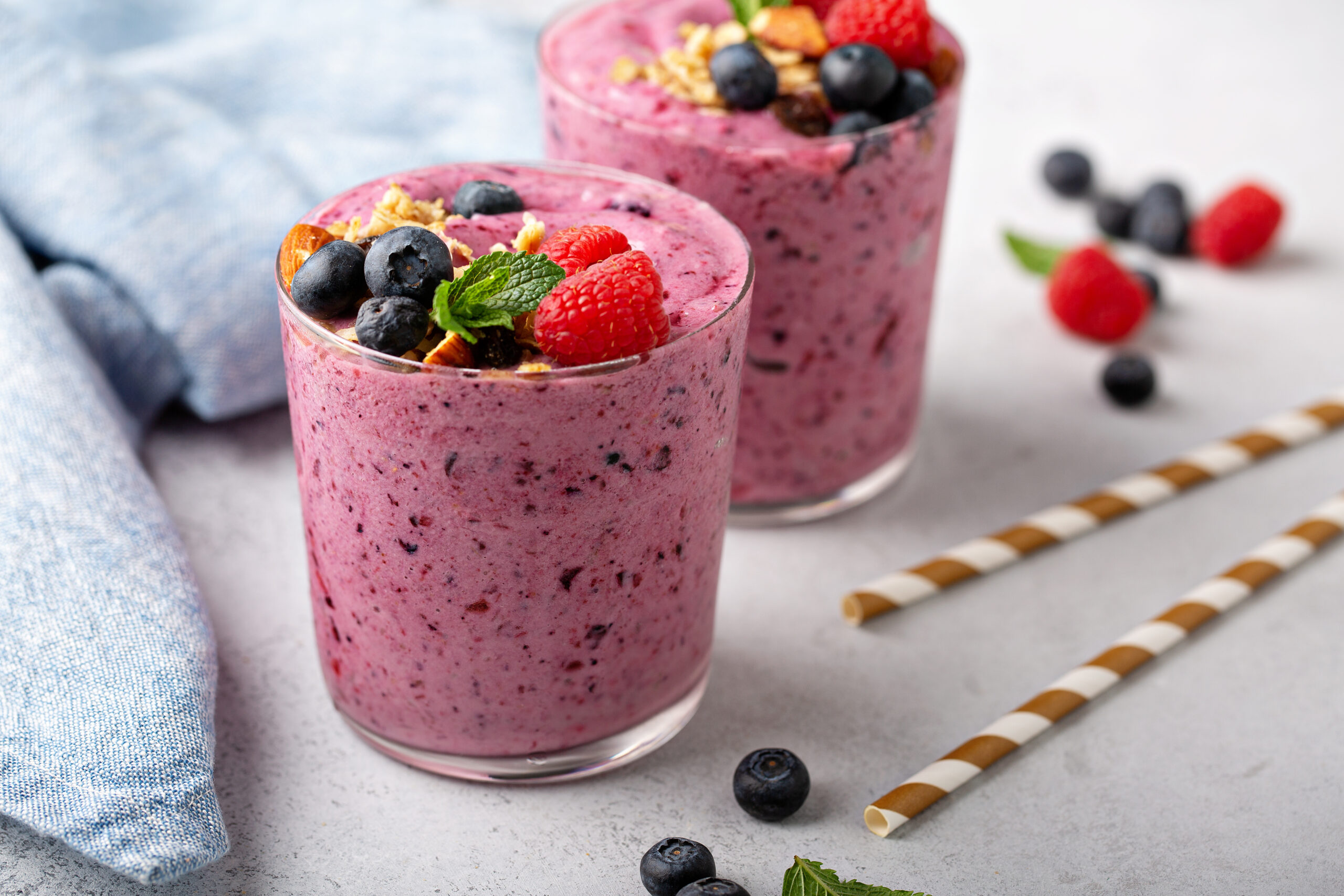 Mixed Berry Protein Smoothies