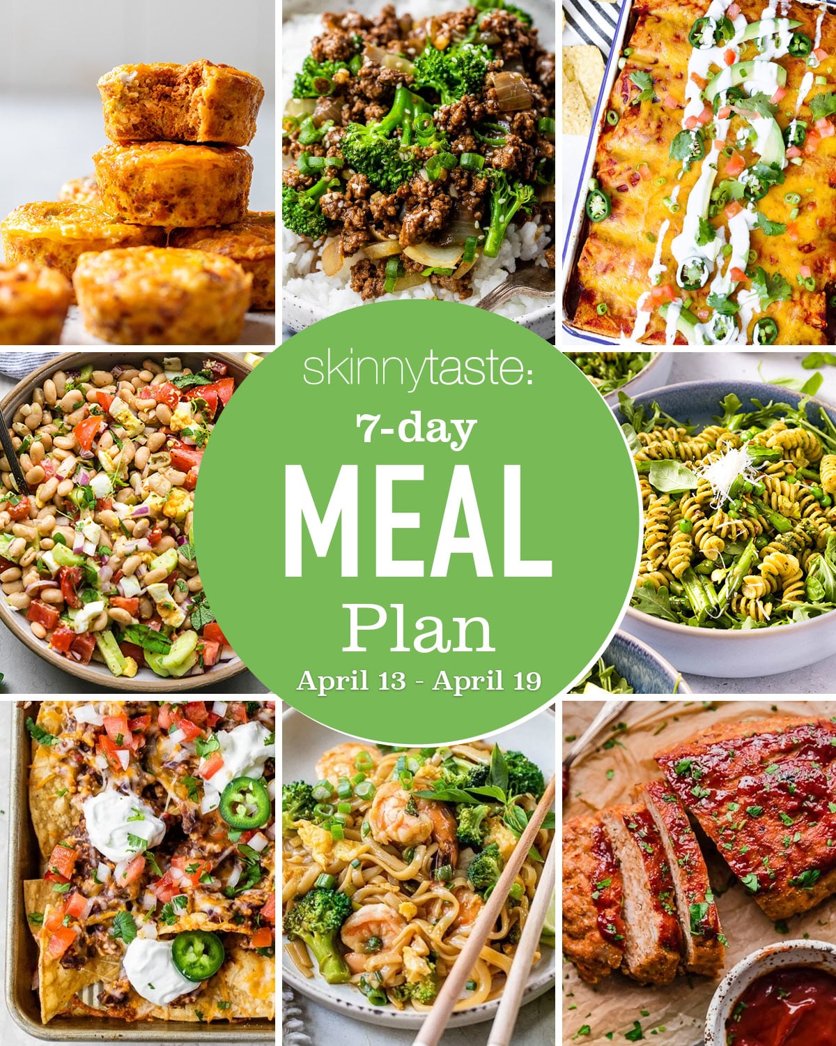 Free 7 Day Healthy Meal Plan (April 13-19)