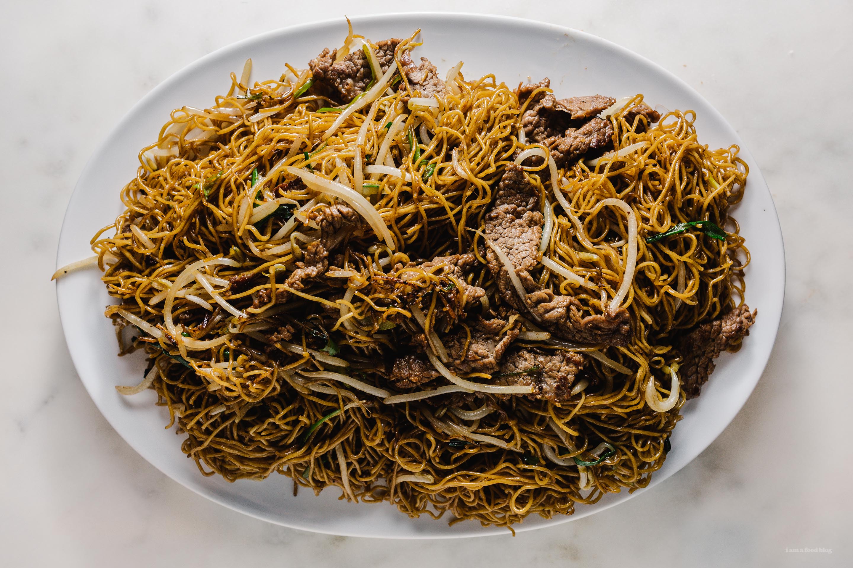 Soy Sauce Chow Mein Long Life New Years Noodles  i am a food blog