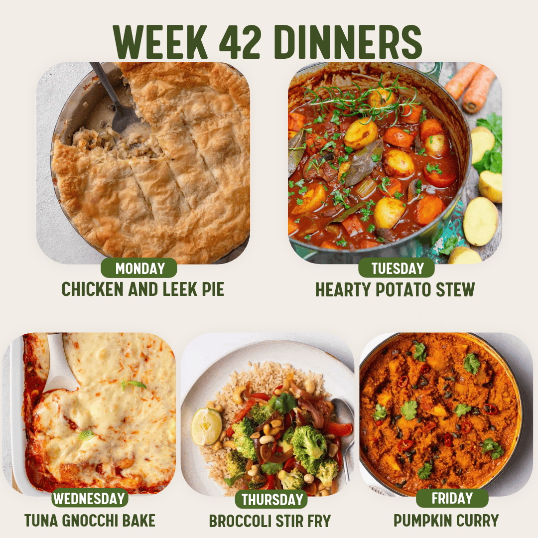 Week 42 Dinners - 26/10/26